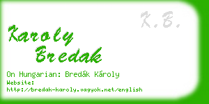 karoly bredak business card